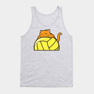 Cute Cat Hugging A Volleyball Tank Top